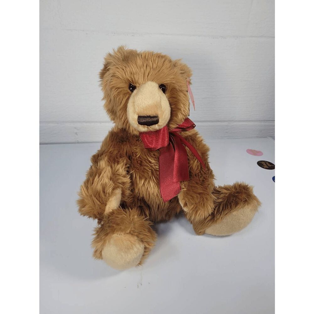 Aurora World Olde Time Christmas Teddy Bear Plush Toy Brown Size 12 Inch - Picture 7 of 7